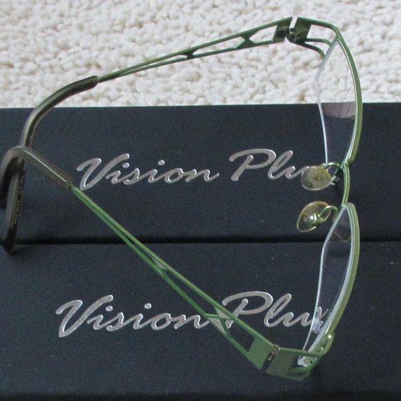 Like New German-Made Half-Rim Women's Eyeglasses Frame (Free 1 Case) - Picture 4 of 10